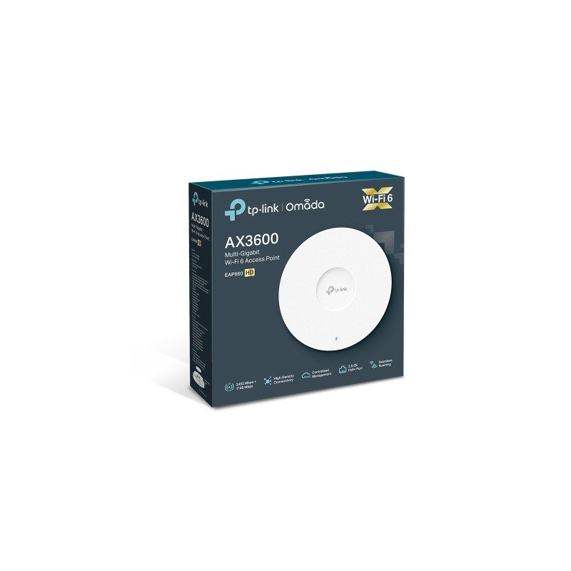 TP-Link Omada AX3600 Wireless Dual Band Multi-Gigabit Ceiling Mount Prieigos taškas