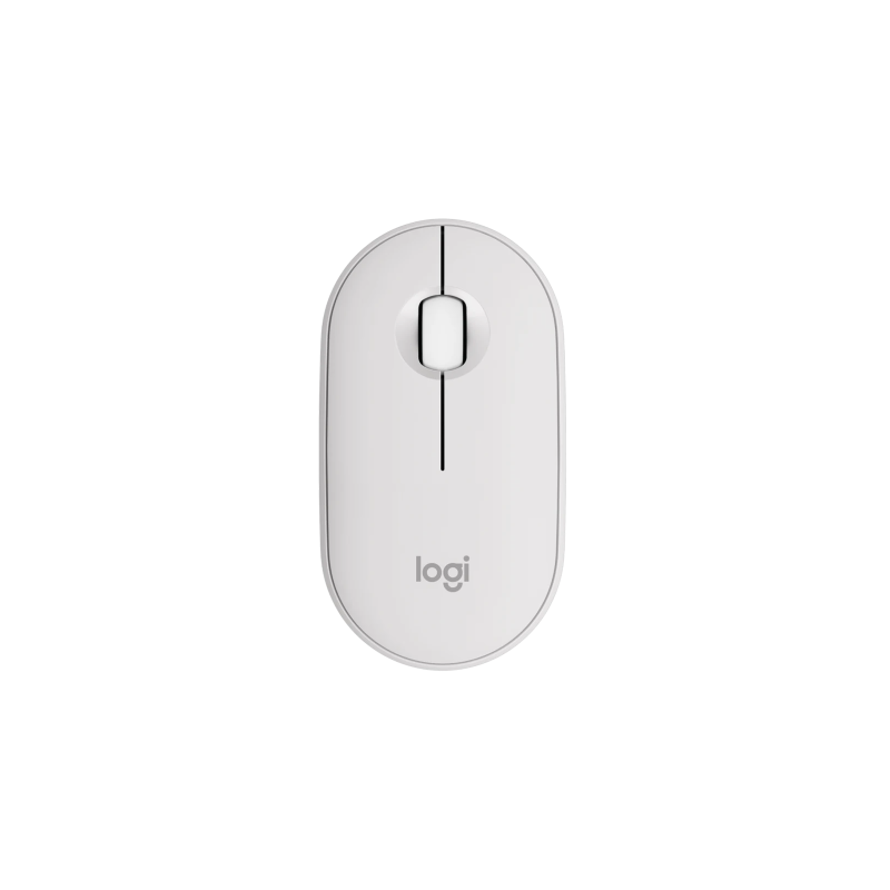 Logitech Pebble 2 M350s Belaidė pelė, RF Wireless + Bluetooth, 4000 DPI, Tonal White