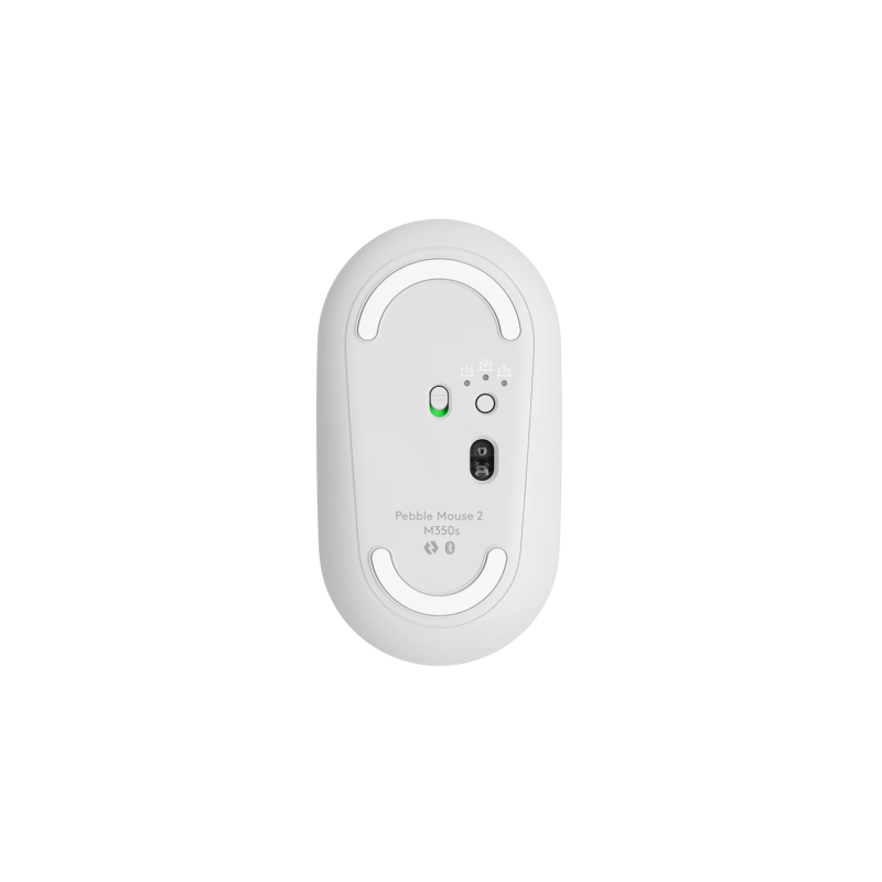 Logitech Pebble 2 M350s Belaidė pelė, RF Wireless + Bluetooth, 4000 DPI, Tonal White