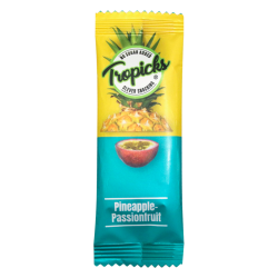 Tropicks Džiovintų ananasų, pasiflorų batonėlis, 20 g 20 (pcs)