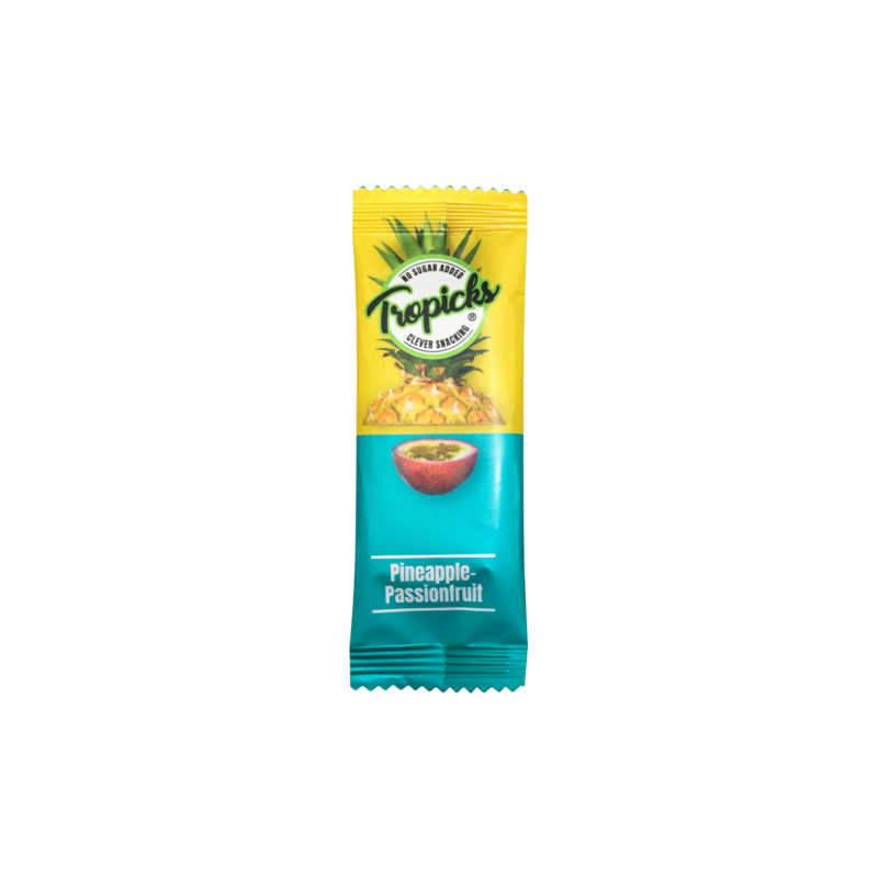 Tropicks Džiovintų ananasų, pasiflorų batonėlis, 20 g 20 (pcs)