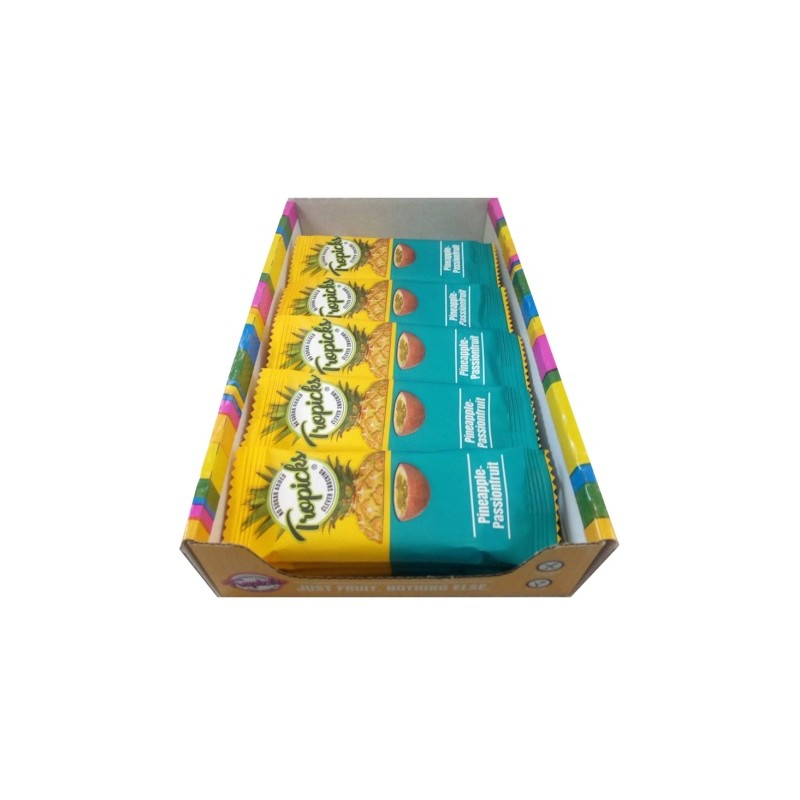Tropicks Džiovintų ananasų, pasiflorų batonėlis, 20 g 20 (pcs)