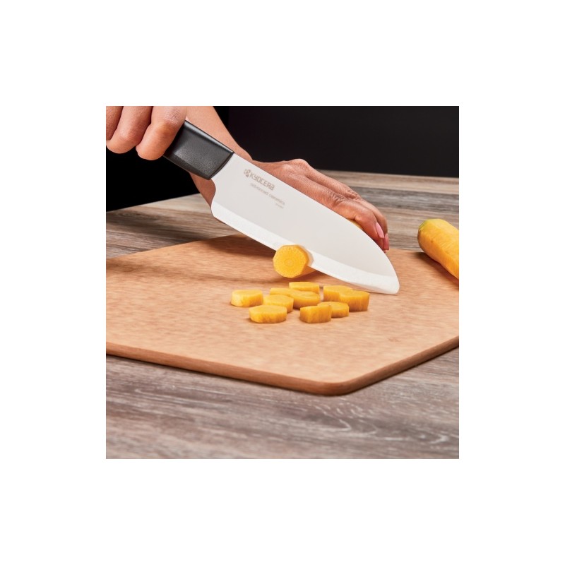 Kyocera FK-140WH-BK+CSN-202-BK SANTOKU KNIFE & SLICER Rinkinys, peilis 14cm ašmenys+pjaustyklė Juoda