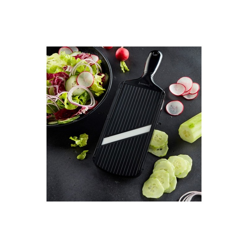 Kyocera FK-140WH-BK+CSN-202-BK SANTOKU KNIFE & SLICER Rinkinys, peilis 14cm ašmenys+pjaustyklė Juoda