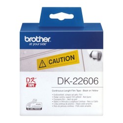 Brother DK-22606 (DK22606) Label Tape Black on Yellow