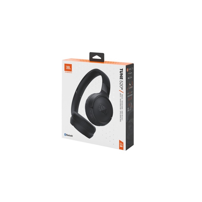 JBL Tune 520BT Belaidės ausinės, Bluetooth, Juoda