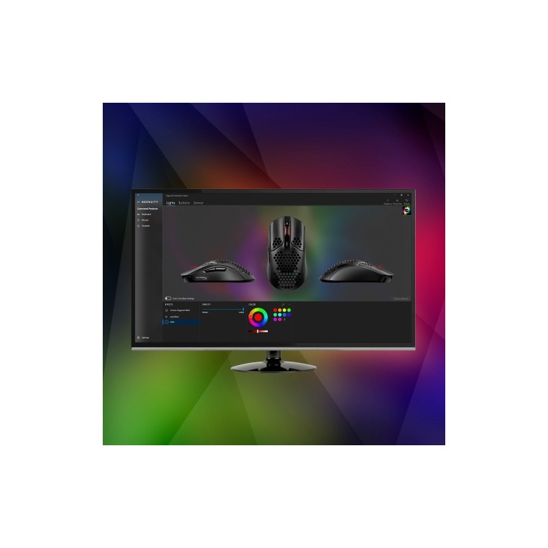 HyperX Pulsefire Haste Laidinė žaidimų pelė, 16000 DPI, RGB Lighting, Juoda