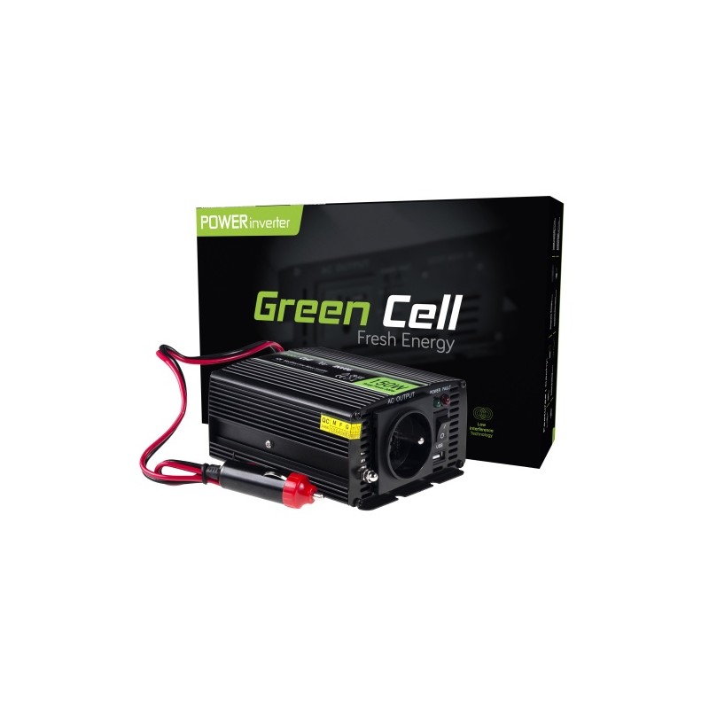 Green Cell Automobilinis įtampos keitiklis 12V į 230V 150W/300W