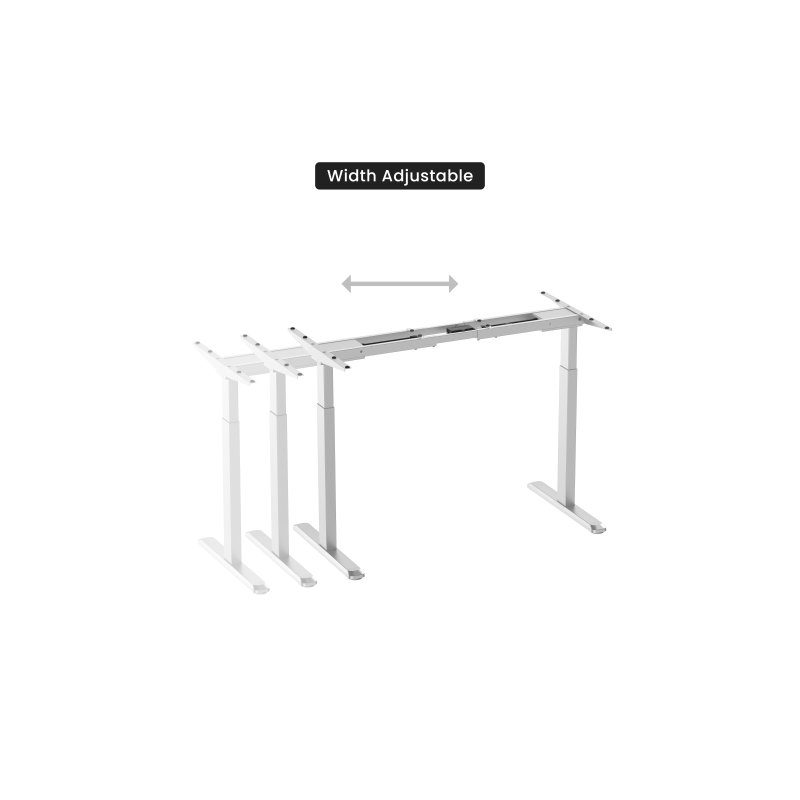 Reguliuojamo aukščio stalas Up Up Bjorn Baltas, Stalviršis M Juodas