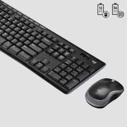 Logitech MK270 Wireless Combo Belaidė klaviatūra + pelė, US Int, Juoda (SPEC)