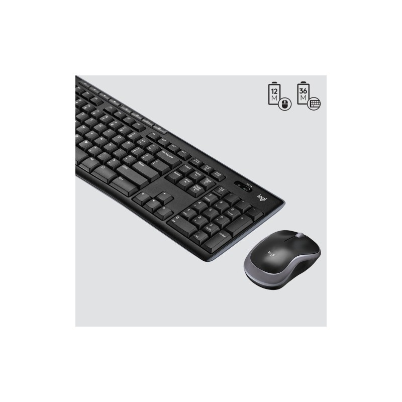 Logitech MK270 Wireless Combo Belaidė klaviatūra + pelė, US Int, Juoda (SPEC)