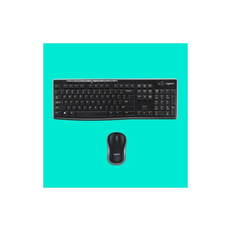 Logitech MK270 Wireless Combo Belaidė klaviatūra + pelė, US Int, Juoda (SPEC)