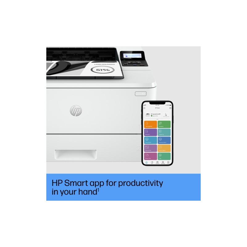 HP LaserJet Pro 4002dw Spausdintuvas lazerinis nespalvotas A4 40ppm USB Wi-Fi Ethernet LAN Bluetooth