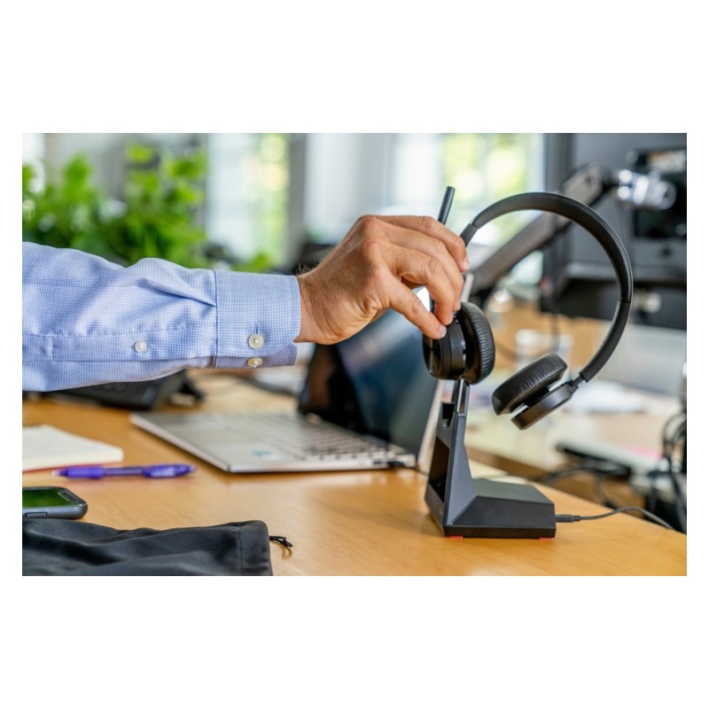 Poly Voyager 4320 MS Teams Belaidės ausinės, Bluetooth, USB-C, +BT700 dongle, Juoda