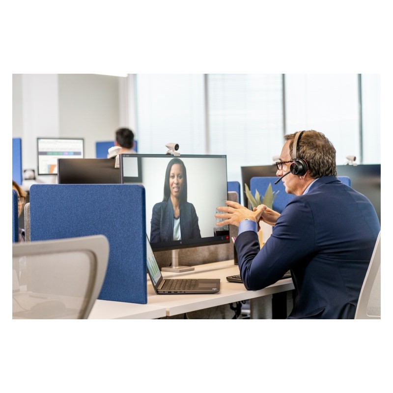 Poly Voyager 4320 MS Teams Belaidės ausinės, Bluetooth, USB-C, +BT700 dongle, +Charging Stand, Juoda