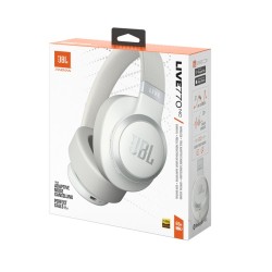 JBL Live 770NC Belaidės/Laidinės ausinės, Bluetooth, 3.5mm jack, Balta