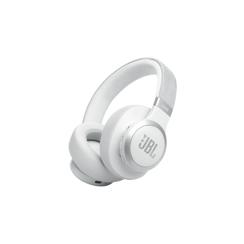 JBL Live 770NC Belaidės/Laidinės ausinės, Bluetooth, 3.5mm jack, Balta