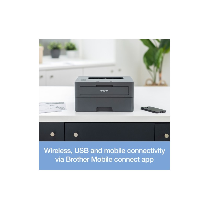 Brother HL-L2445DW Spausdintuvas lazerinis nespalvotas A4 32 ppm USB Wi-Fi Ethernet LAN