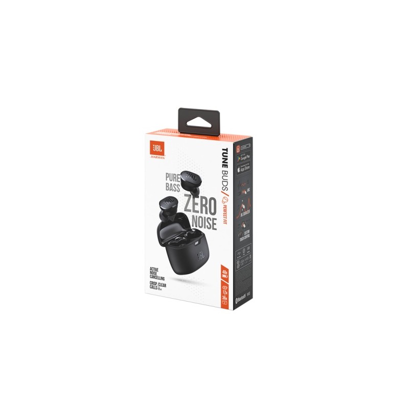 JBL Tune Buds Belaidės ausinės Earbuds, Bluetooth, Juoda