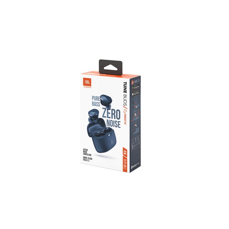 JBL Tune Buds Belaidės ausinės Earbuds, Bluetooth, Mėlyna