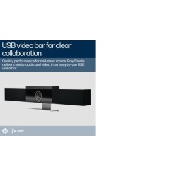 Poly Studio USB Video Bar Vaizdo konferencijų sistema, Juoda