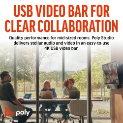 Poly Studio USB Video Bar Vaizdo konferencijų sistema, Juoda