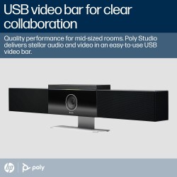 Poly Studio USB Video Bar Vaizdo konferencijų sistema, Juoda