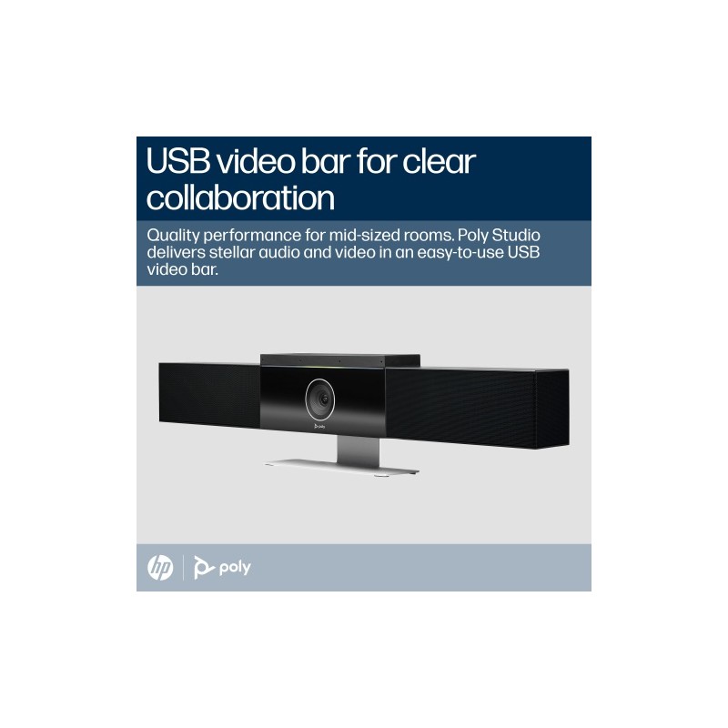 Poly Studio USB Video Bar Vaizdo konferencijų sistema, Juoda