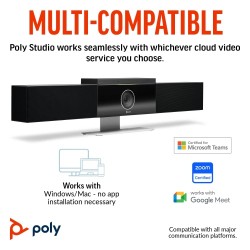 Poly Studio USB Video Bar Vaizdo konferencijų sistema, Juoda