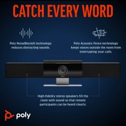Poly Studio USB Video Bar Vaizdo konferencijų sistema, Juoda