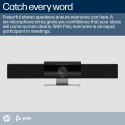 Poly Studio USB Video Bar Vaizdo konferencijų sistema, Juoda