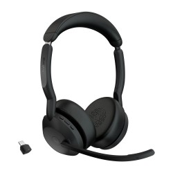 Jabra Evolve2 55 Link380c MS Stereo Belaidės ausinės Bluetooth USB-C, Juoda