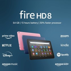 Amazon Fire HD 8 (2022 release) Planšetinis kompiuteris 8'', 2GB RAM, 64GB ROM, Wi-Fi, Denim