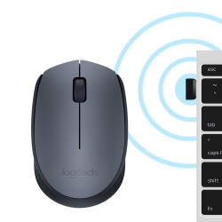 Logitech M170 Belaidė pelė, RF Wireless, 1000 DPI, Grey/Black (SPEC)