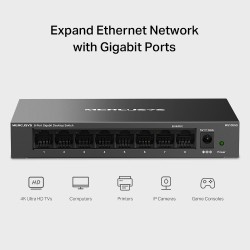 Mercusys MS108GS 8-Port Gigabit Desktop Šakotuvas