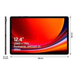 Samsung Galaxy Tab S9+ Planšetinis kompiuteris 12.4'', 12GB RAM, 256GB ROM, Wi-Fi, Graphite