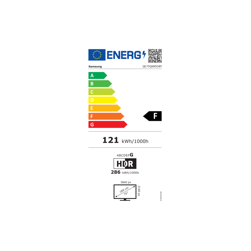 Samsung QN85D (QE75QN85DBTXXH) Neo QLED Televizorius 75'' 4K UHD 3840x2160, Smart TV, Carbon Silver