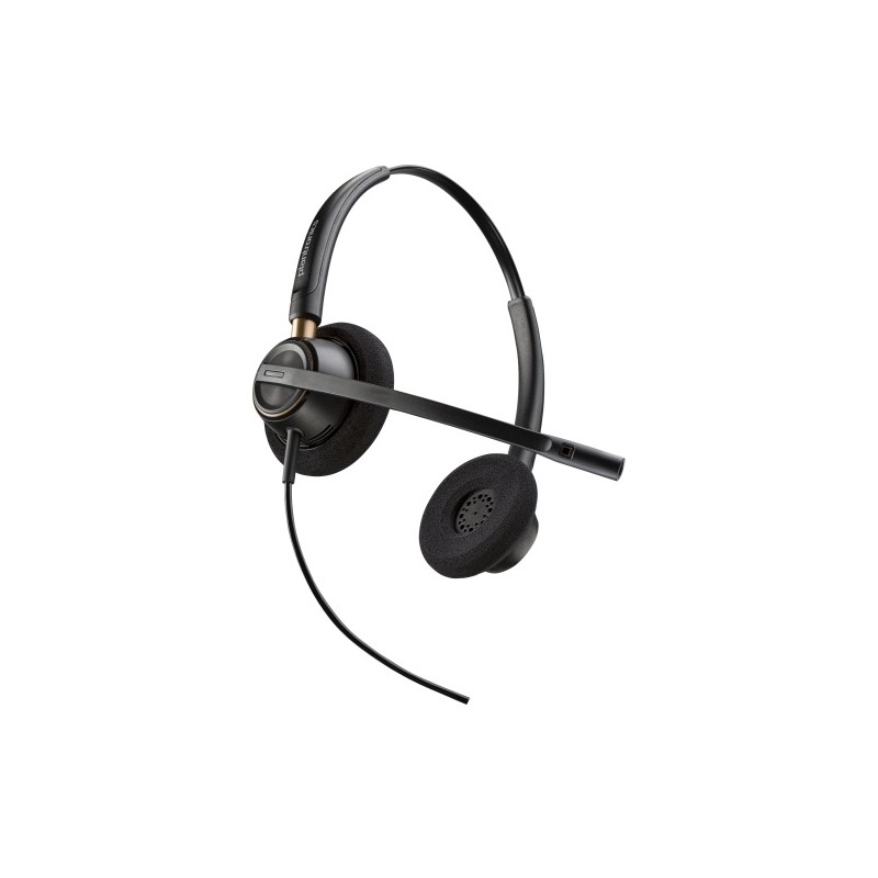 POLY EncorePro HW520 Binaural Laidinės ausinės, USB-A, Juoda