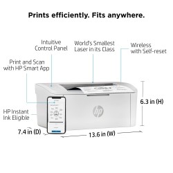 HP LaserJet M110w Spausdintuvas lazerinis nespalvotas A4 20 ppm USB Wi-Fi