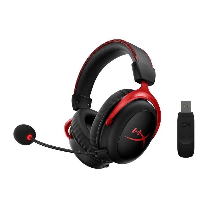 HyperX Cloud II Belaidės žaidimų ausinės, Black-Red