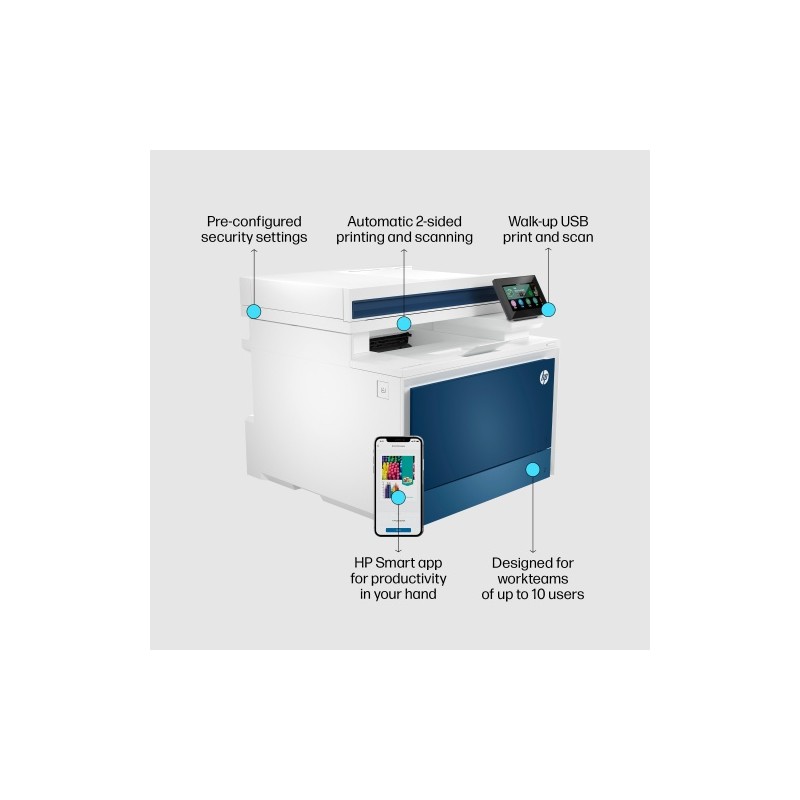 HP Color LaserJet Pro MFP 4302fdn Spausdintuvas lazerinis spalvotas MFP A4 33 ppm USB Ethernet LAN