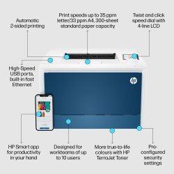 HP Color LaserJet Pro 4202dn Spausdintuvas lazerinis spalvotas A4 33 ppm USB Ethernet LAN