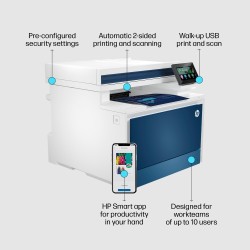 HP Color LaserJet Pro MFP 4302fdw Spausdintuvas lazerinis spalvotas MFP A4 33 ppm USB Wi-Fi LAN BT
