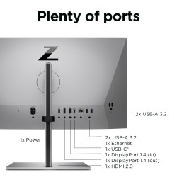 HP Z24m G3 Monitorius 23.8'' IPS QHD 2560x1440, 5 ms, 400 cd/m2, 90 Hz, Silver