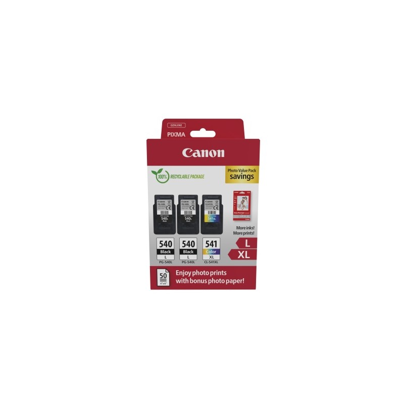 Canon PG-540L/CL-541XL (5224B015) Photo value pack Rašalinių kasečių komplektas, BK/CMY