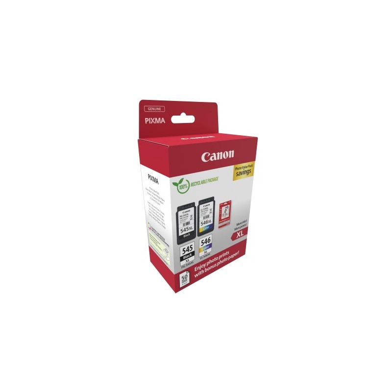 Canon PG-545XL/CL-546XL (8286B011) Photo value pack Rašalinių kasečių komplektas, BK/CMY