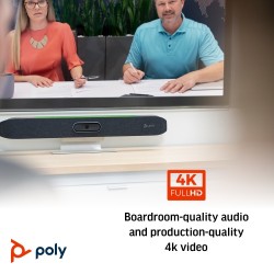 POLY Studio X50 All-In-One Video Bar Vaizdo konferencijų sistema, +TC8 valdiklis, Pilka