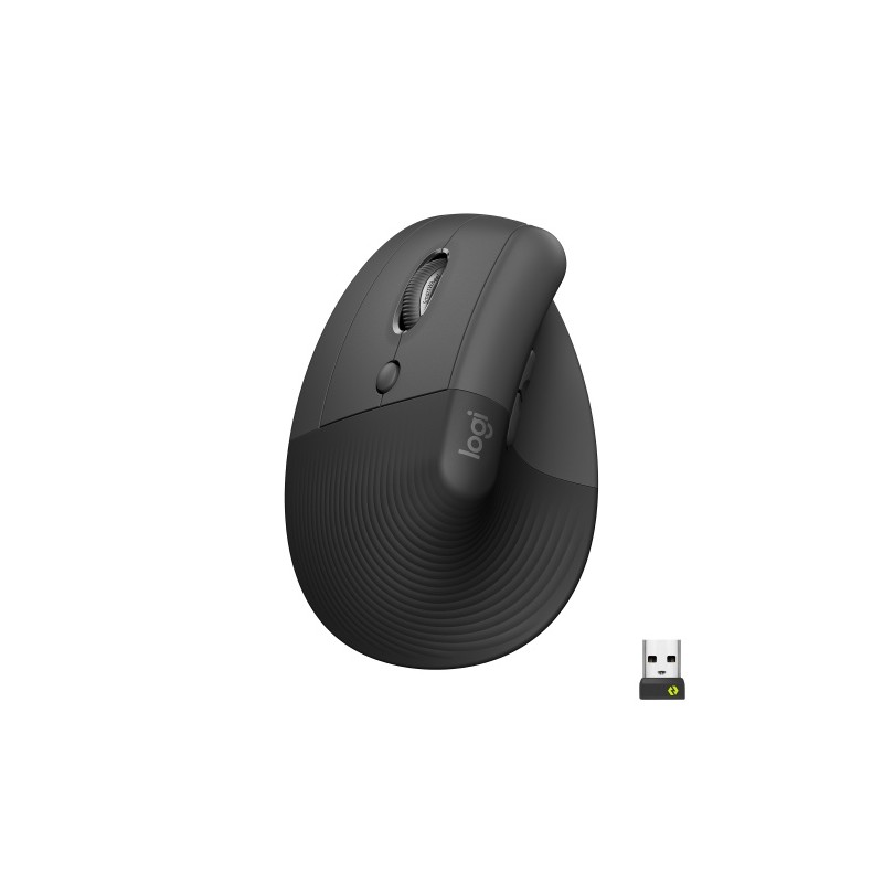 Logitech LIFT Left Belaidė pelė, RF Wireless + Bluetooth, 4000 DPI, Graphite (SPEC)