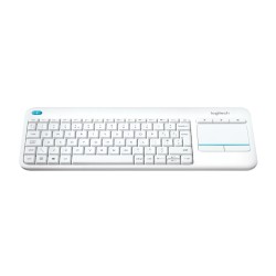 Logitech K400 Plus Touch Belaidė klaviatūra, RF Wireless, US, Balta (SPEC)