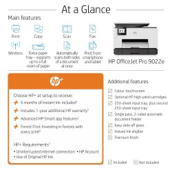 HP OfficeJet Pro 9022e AiO Spausdintuvas rašalinis spalvotas MFP A4 24 ppm USB Wi-Fi Ethernet LAN